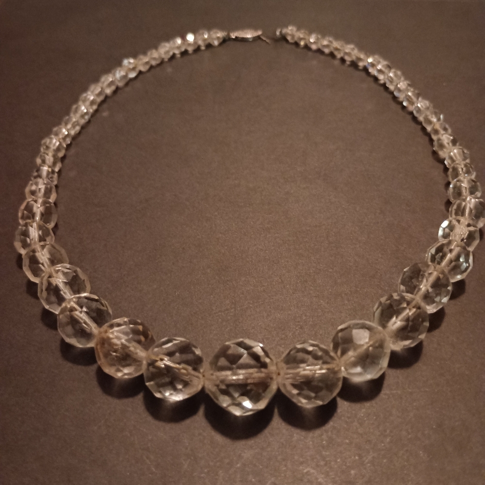 15" Faceted Crystal Glass Beads